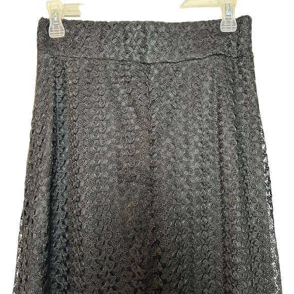 Ashley Blue Black Lace Fully Lined Maxi Skirt - Picture 12 of 13